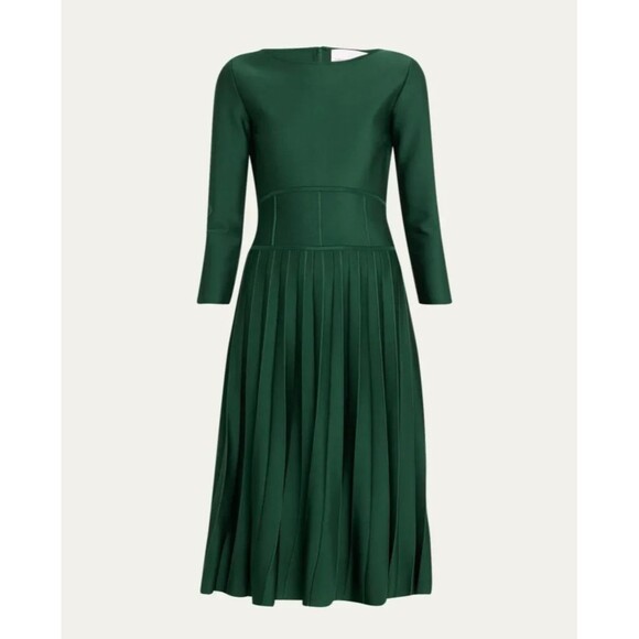 Carolina Herrera Dresses & Skirts - $2390 Carolina Herrera Corset-Waist Pleated Midi Dress Size: L